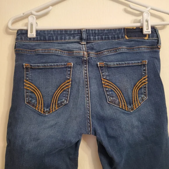Hollister Super Skinny Jeans 5S 27x29 Dark Blue Denim Womens 5 Pocket Style - Picture 6 of 8